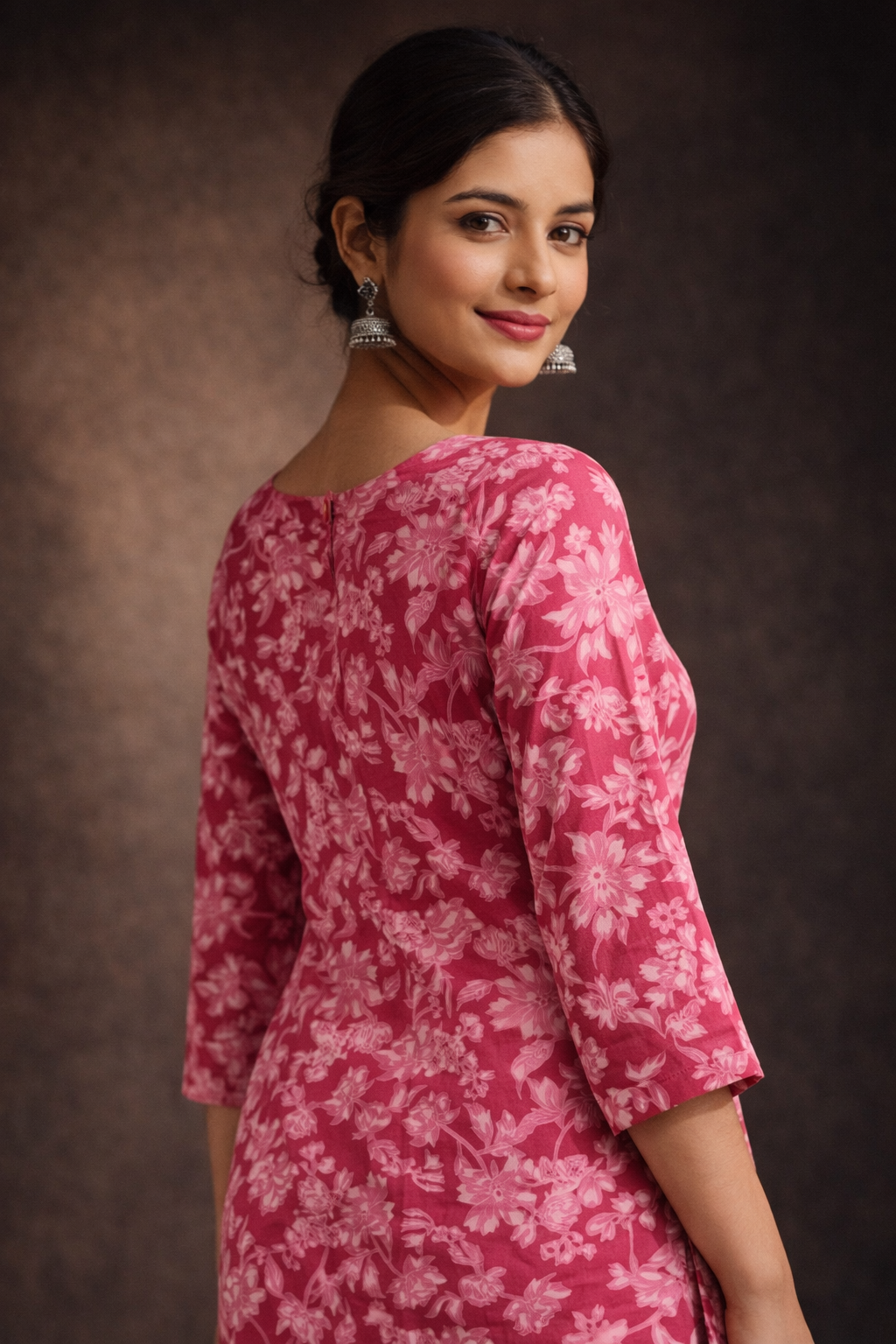 Rose Bloom Valentine Kurti • Premium Cotton Blend