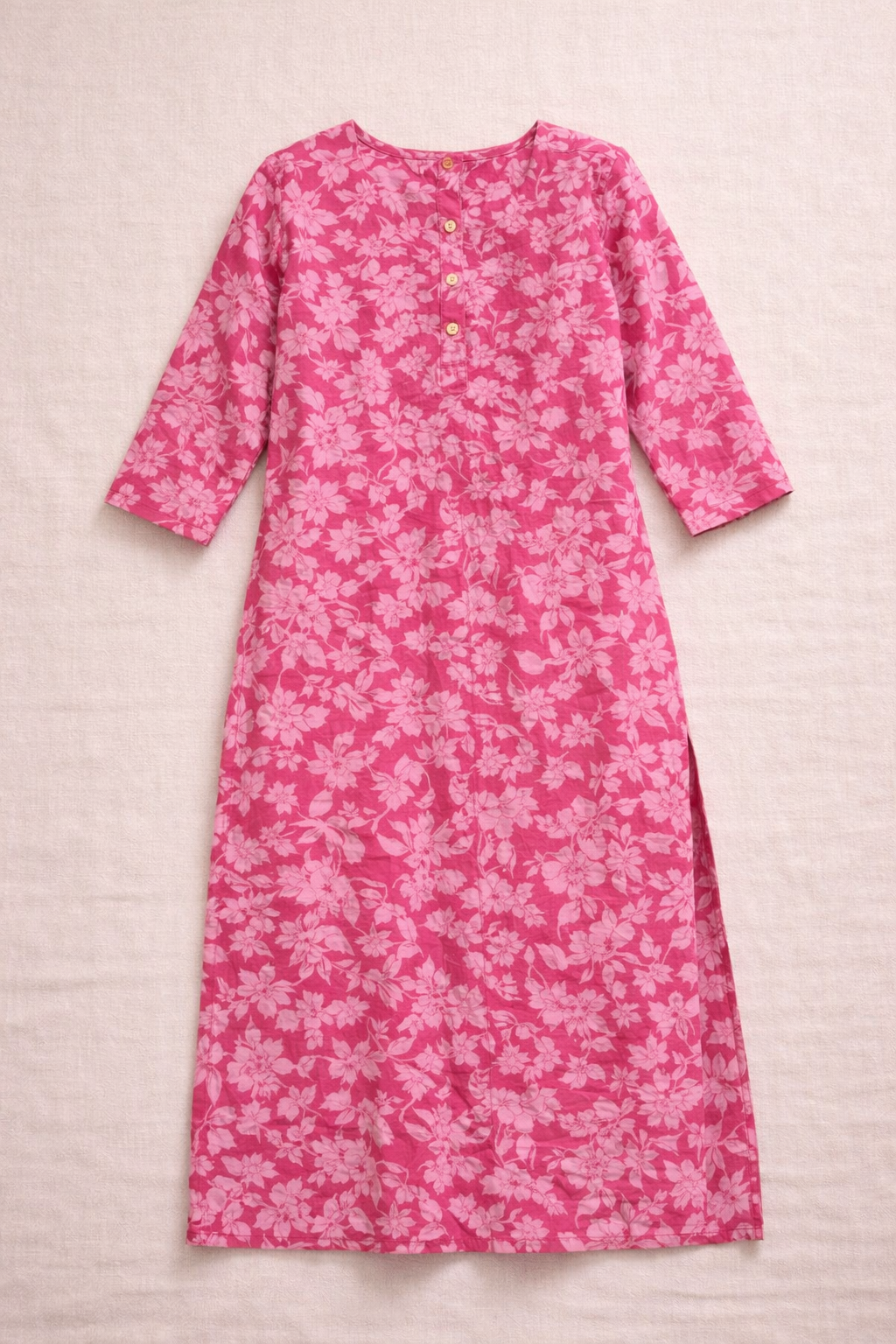 Rose Bloom Valentine Kurti • Premium Cotton Blend