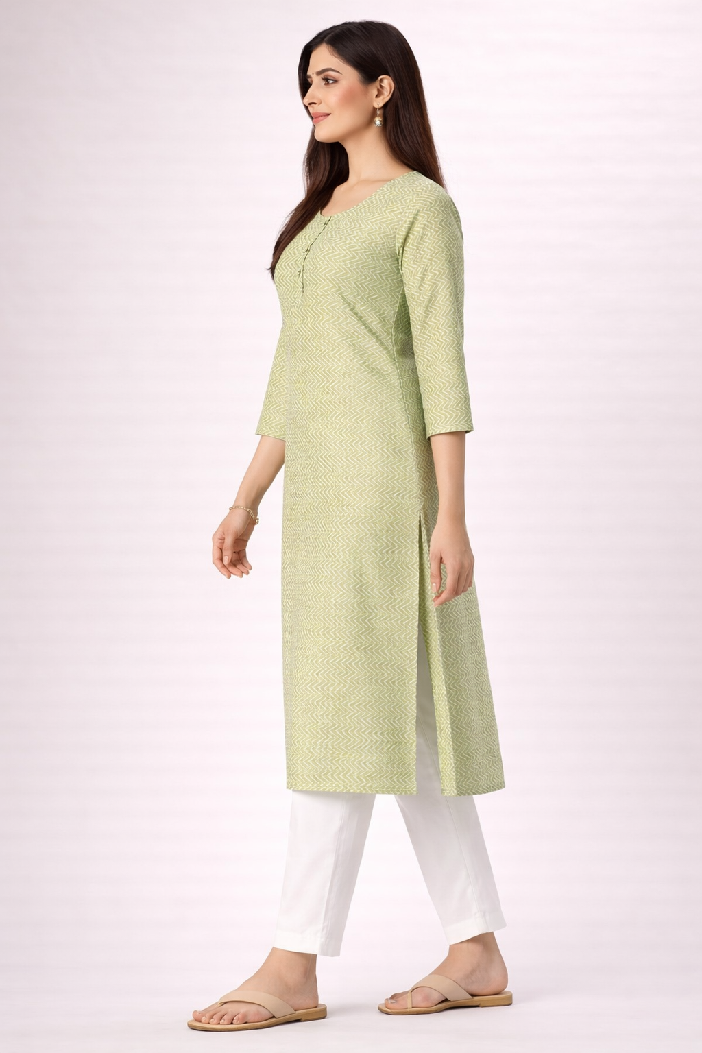 Pista Classic Everyday Kurti •Premium Cotton Blend
